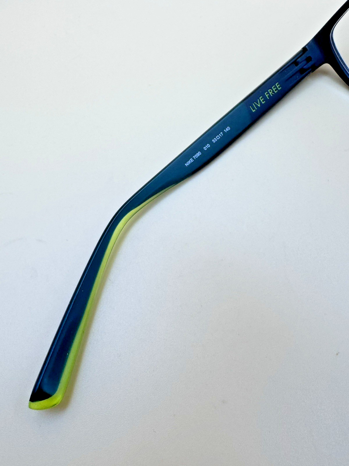 Nike Live Free 7090 010 Matte Black Green Eyeglasses Frames 53-17 140 Men