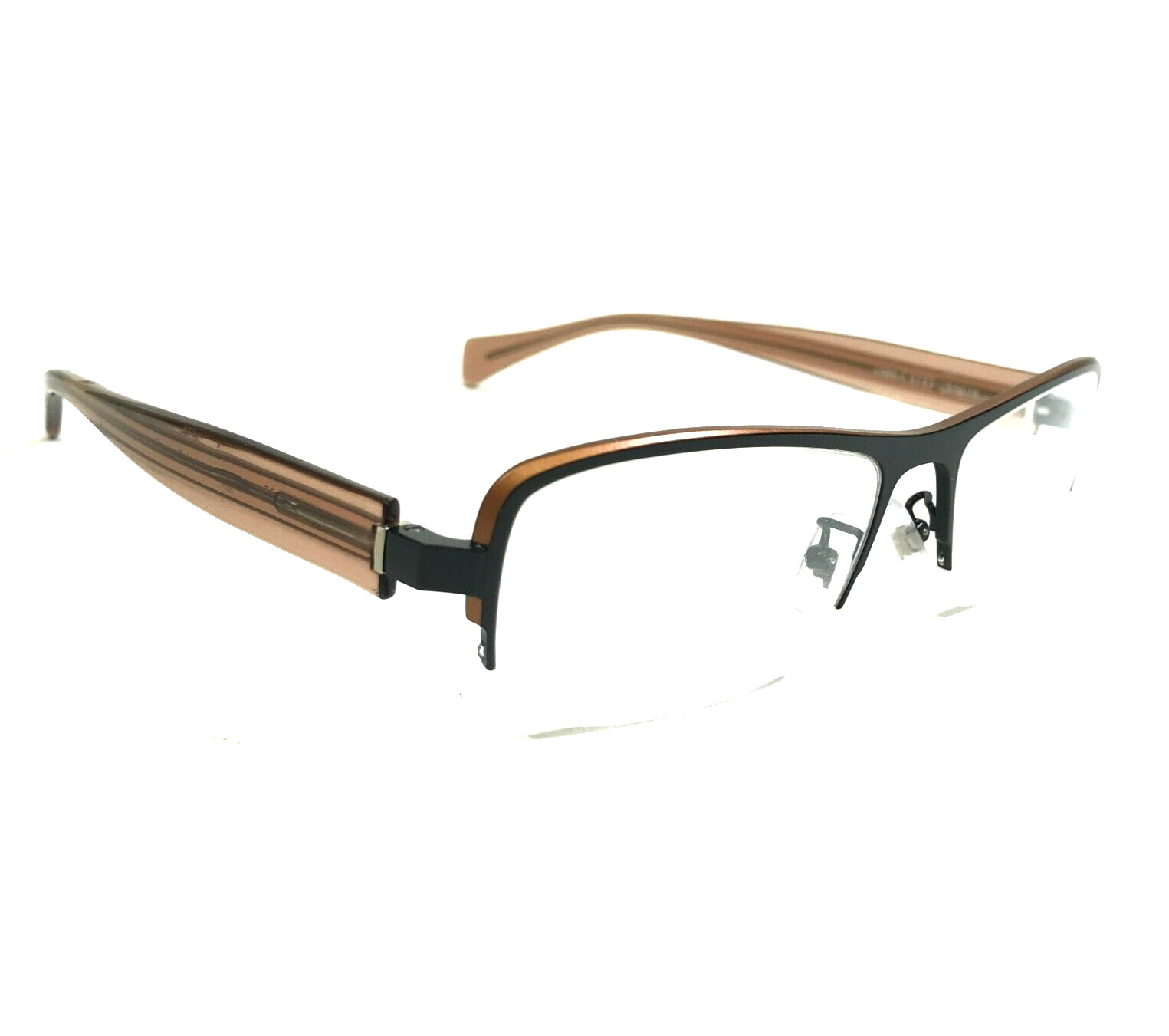 Face a Face Eyeglasses Frames Loris 1 9244 Black Brown Rectangle 55-18-135