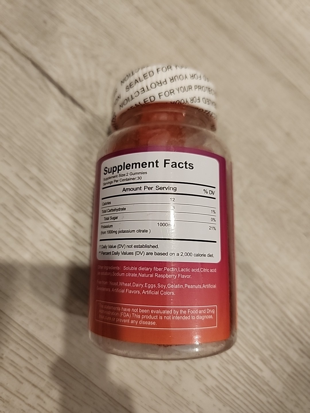 Potassium Supplement Gummies 60 Gummies -2 per serving EXP 8/26 NEW