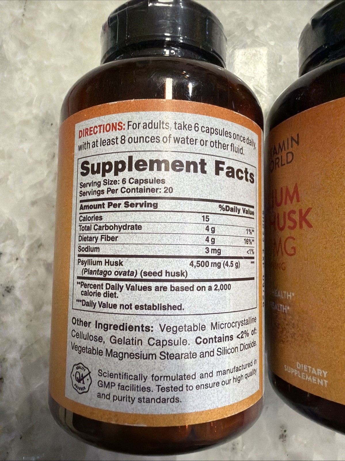2 Pack – Vitamin World Psyllium Seed Husks 1Digestive Health 120 Each Exp 9/26