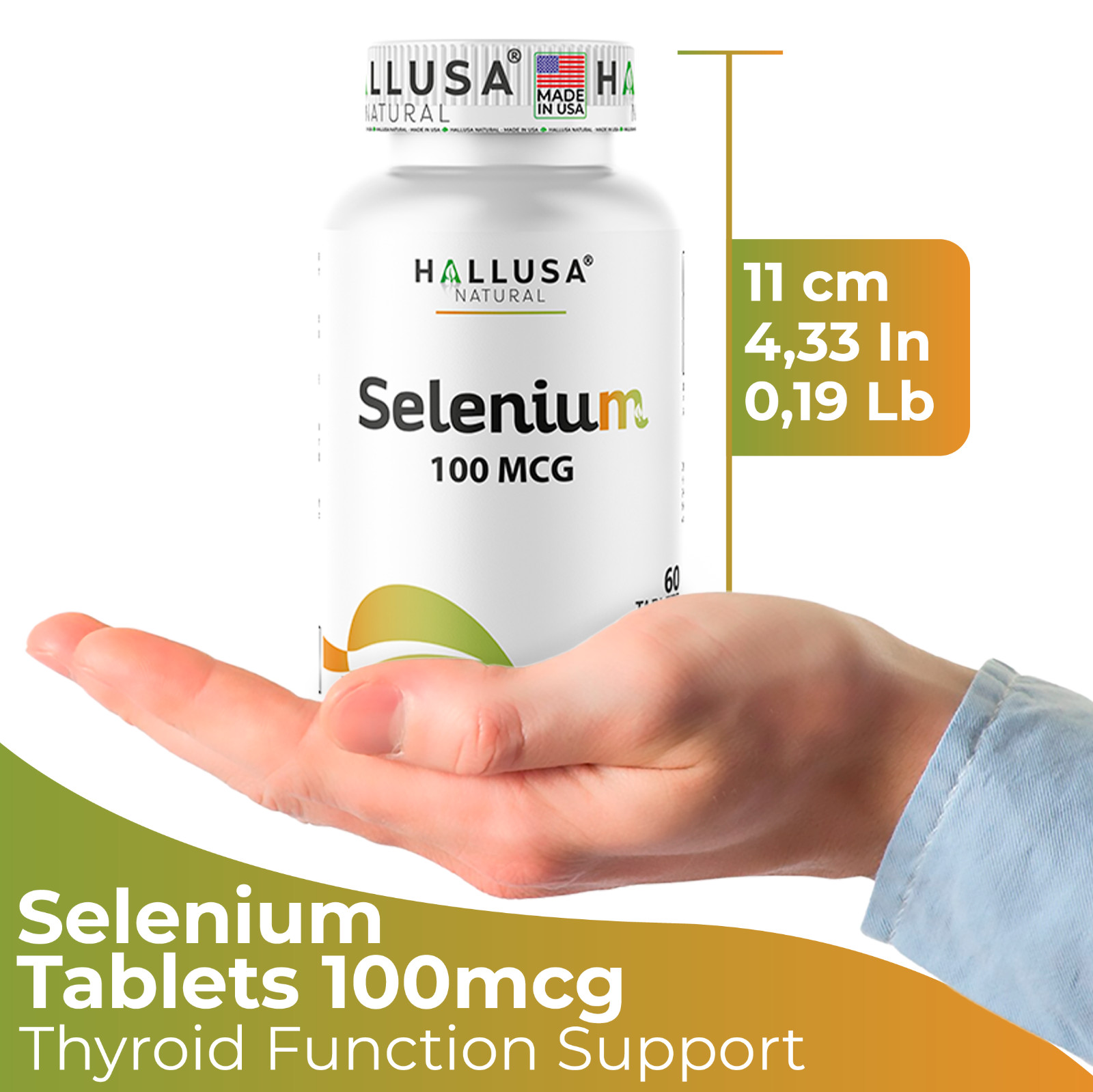 SELENIUM – For the Thyroid – Antioxidant & Immune Support – 60 Tab