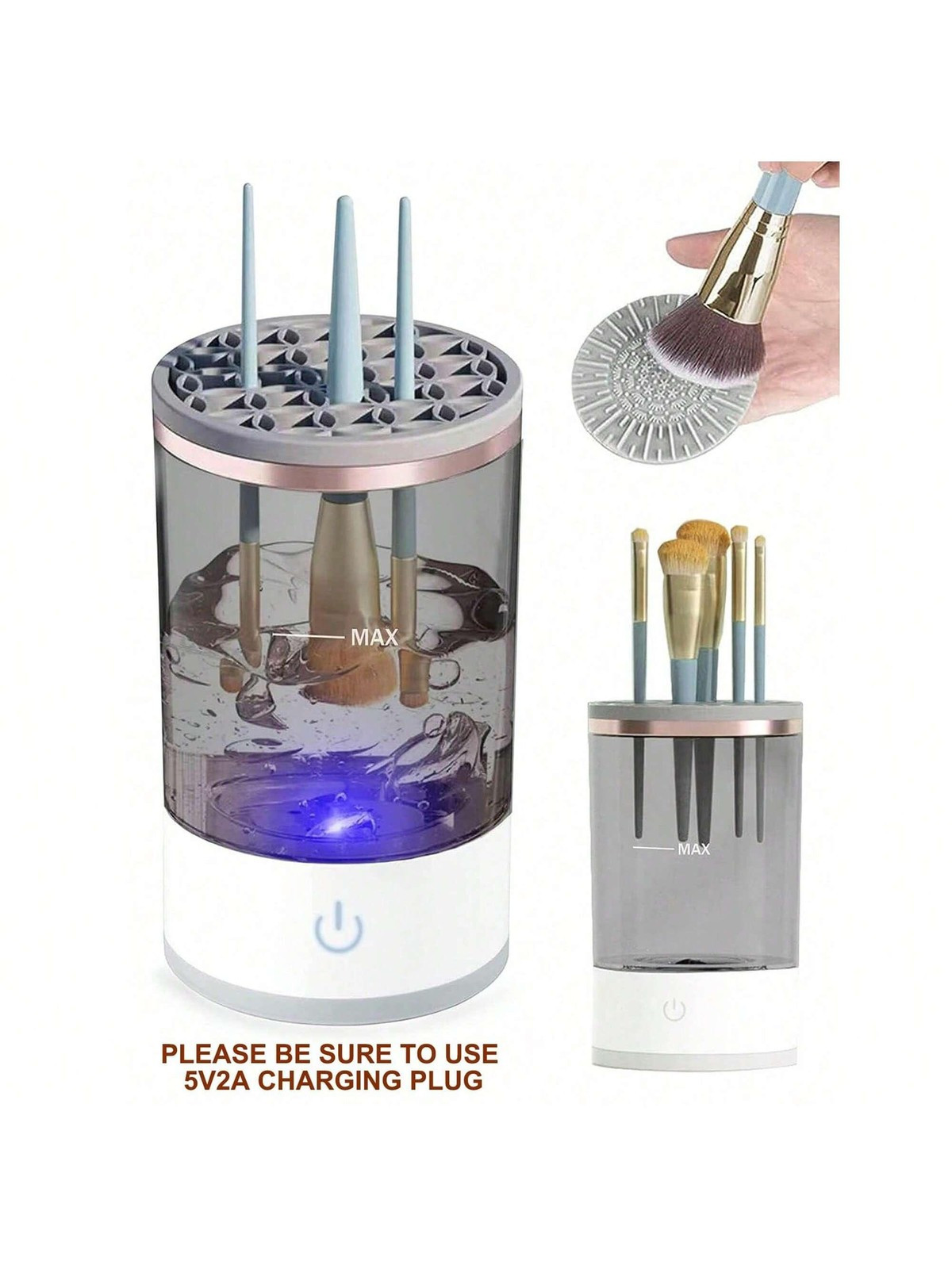Automatic Brush Cleaner Electric Makeup Brush Cleaning Machine Fast Clean Dryer
