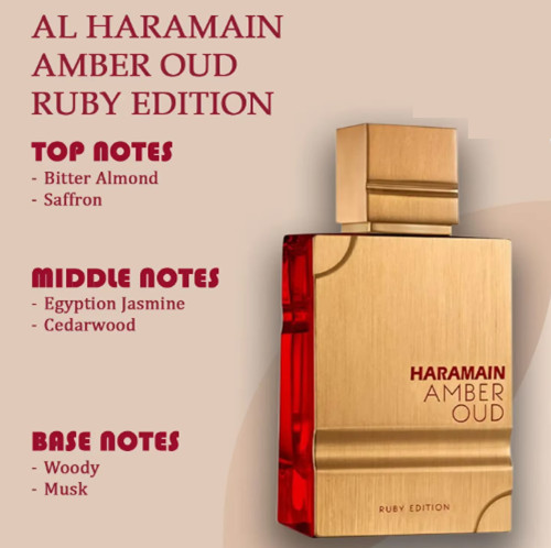 Al Haramain Amber Oud Ruby Eau De Parfum (EDP) 100ML Unisex, Rose & Oud Fragranc
