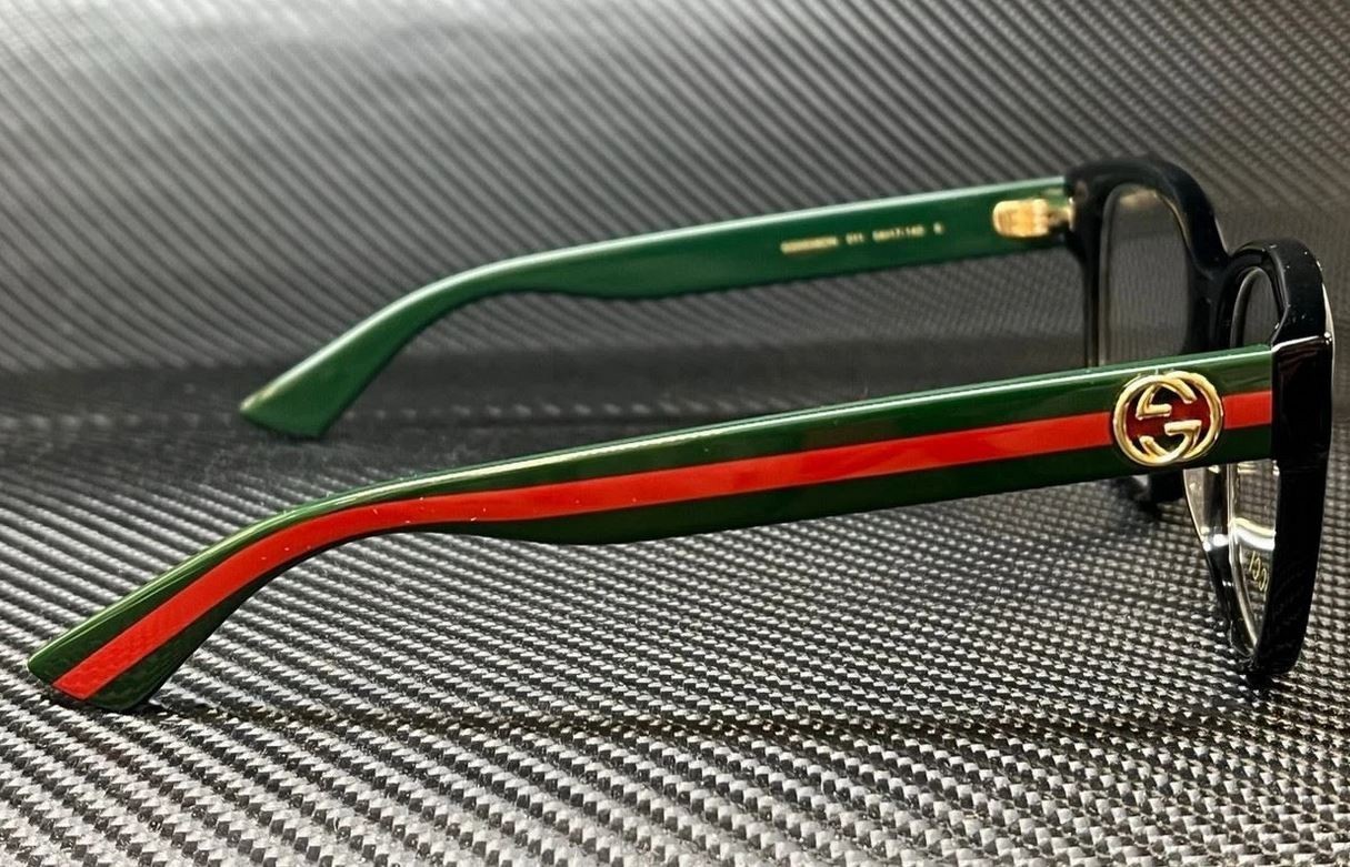 NEW GUCCI GG0038ON 011 Black Green Red Women’s 54 mm Eyeglasses