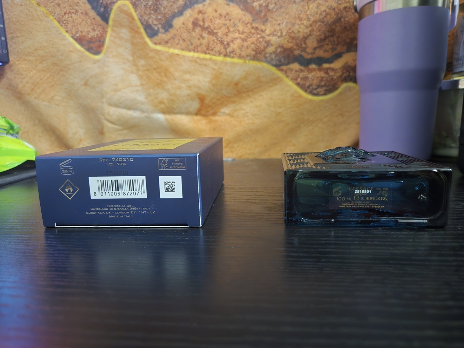 Versace Eros Parfum Spray 3.4 fl oz Regular Size Blue Bottle