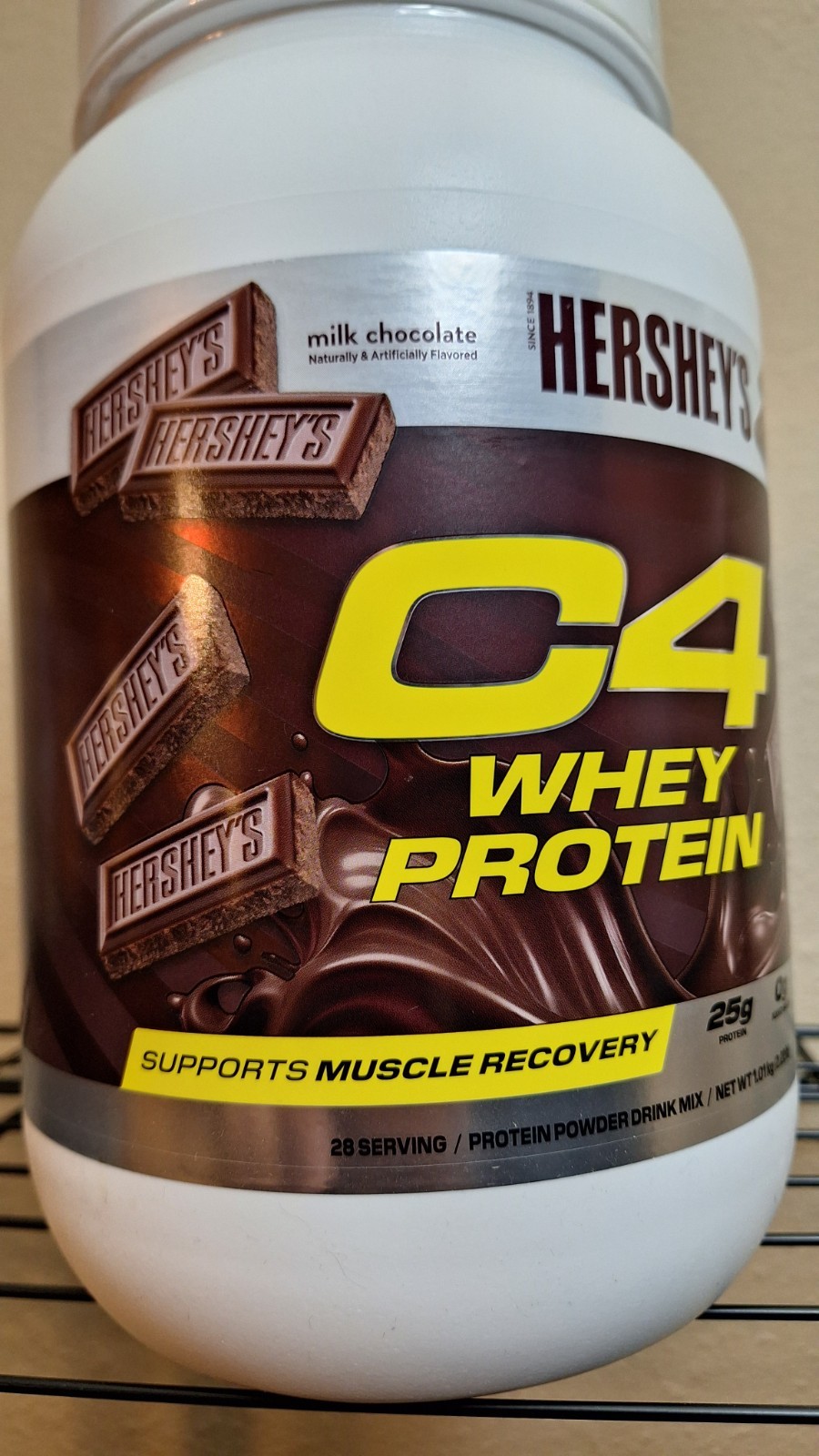 C4 Whey Protein Powder, Hershey’s Milk Chocolate, 2.22 lb, 28 Serv, 10/2027✨️