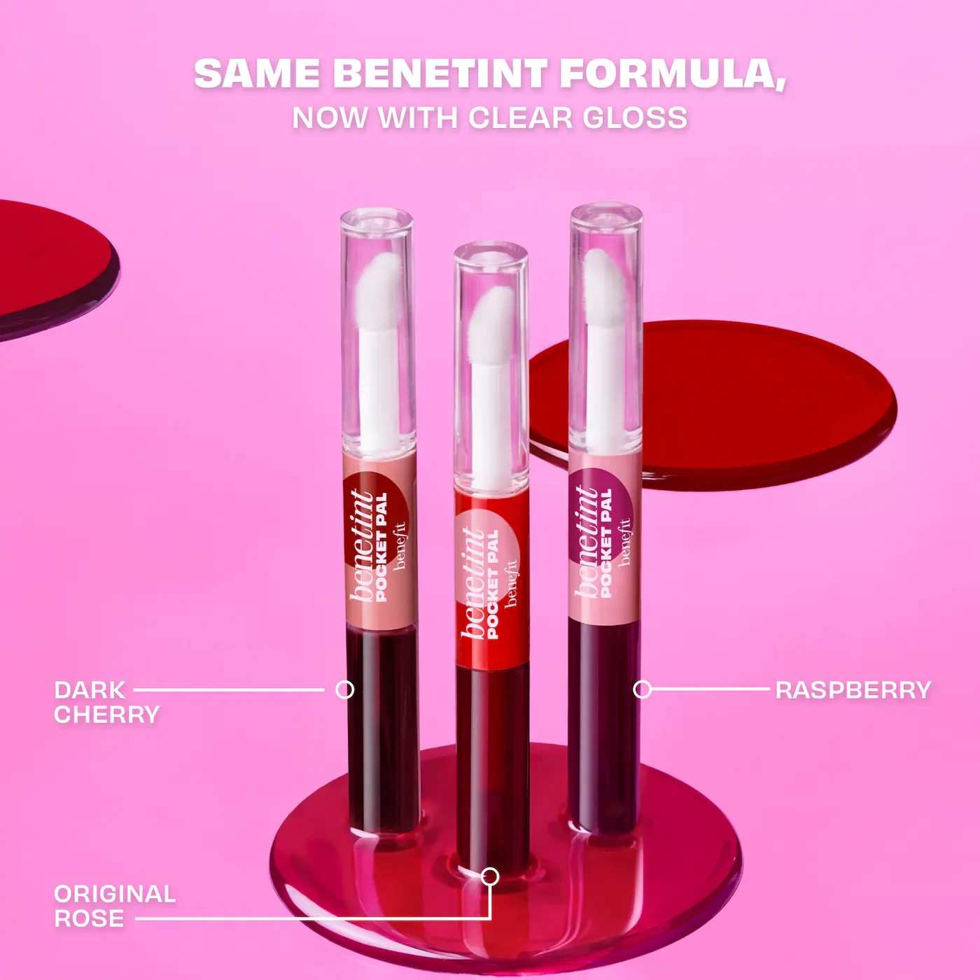 Benefit Benetint Pocket Pal Dual Ended Lip Stain Gloss Choose Shade 2×0.09oz,NEW