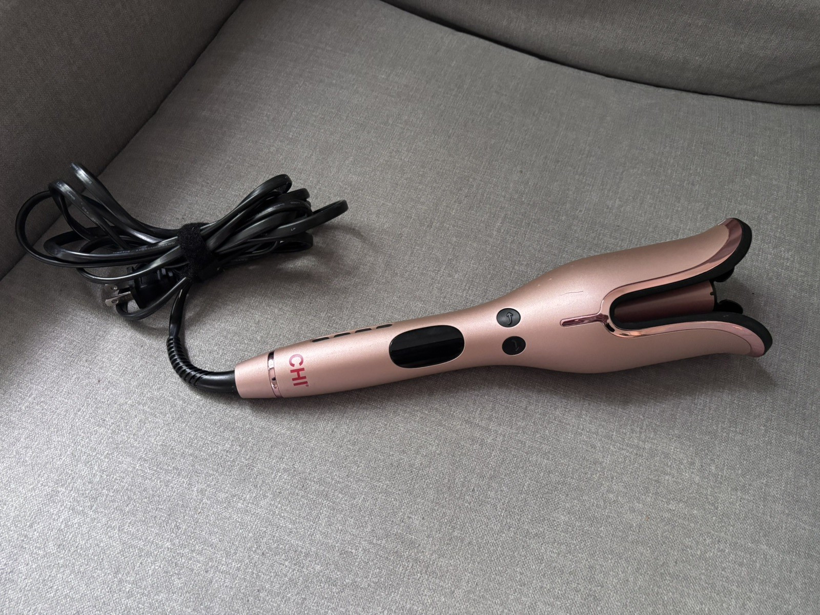 CHI Spin N Curl Automatic Rotating Curler Rose Gold CA2348 Works Great