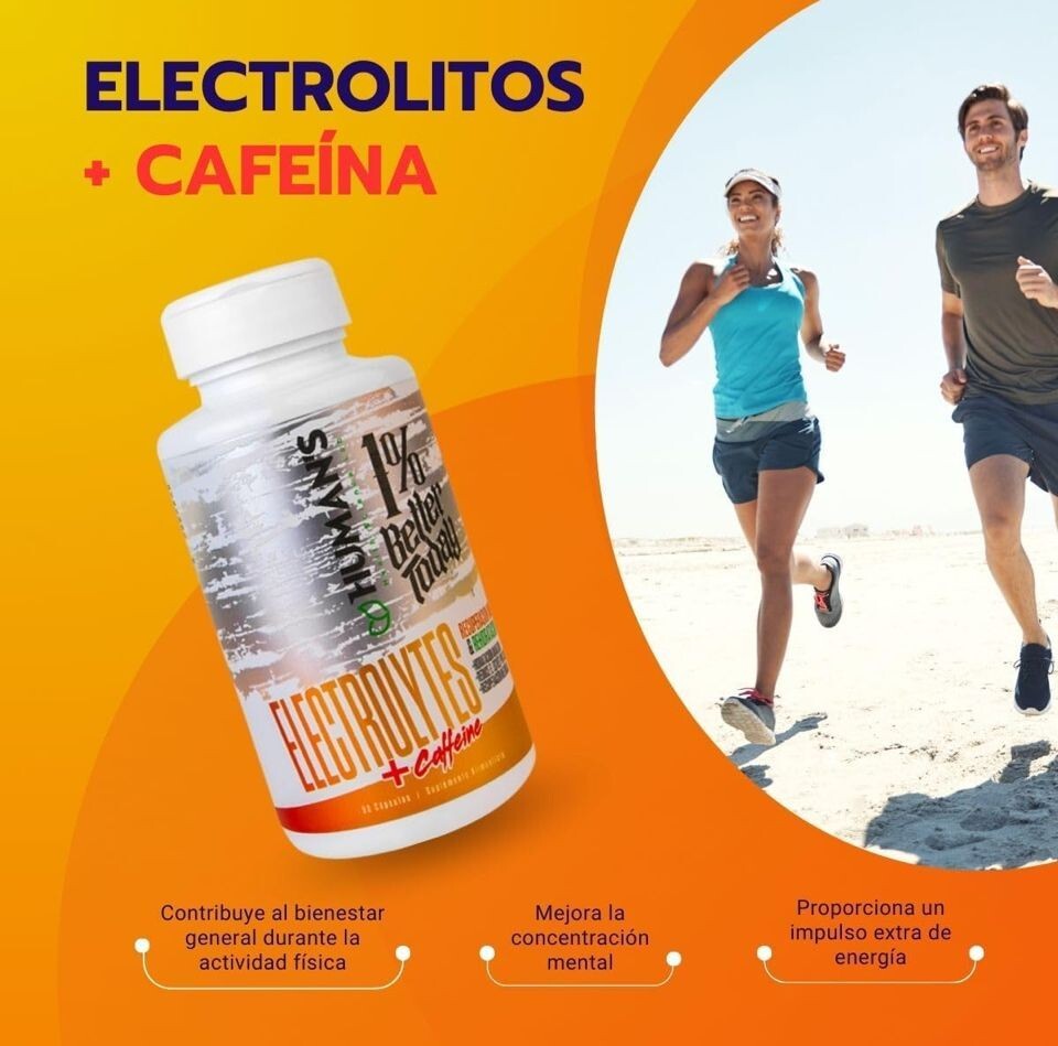 ELECTROLYTE-SALT CAFFEINE CON 90 CPS Humans Health Usa Hidratación-Recovery
