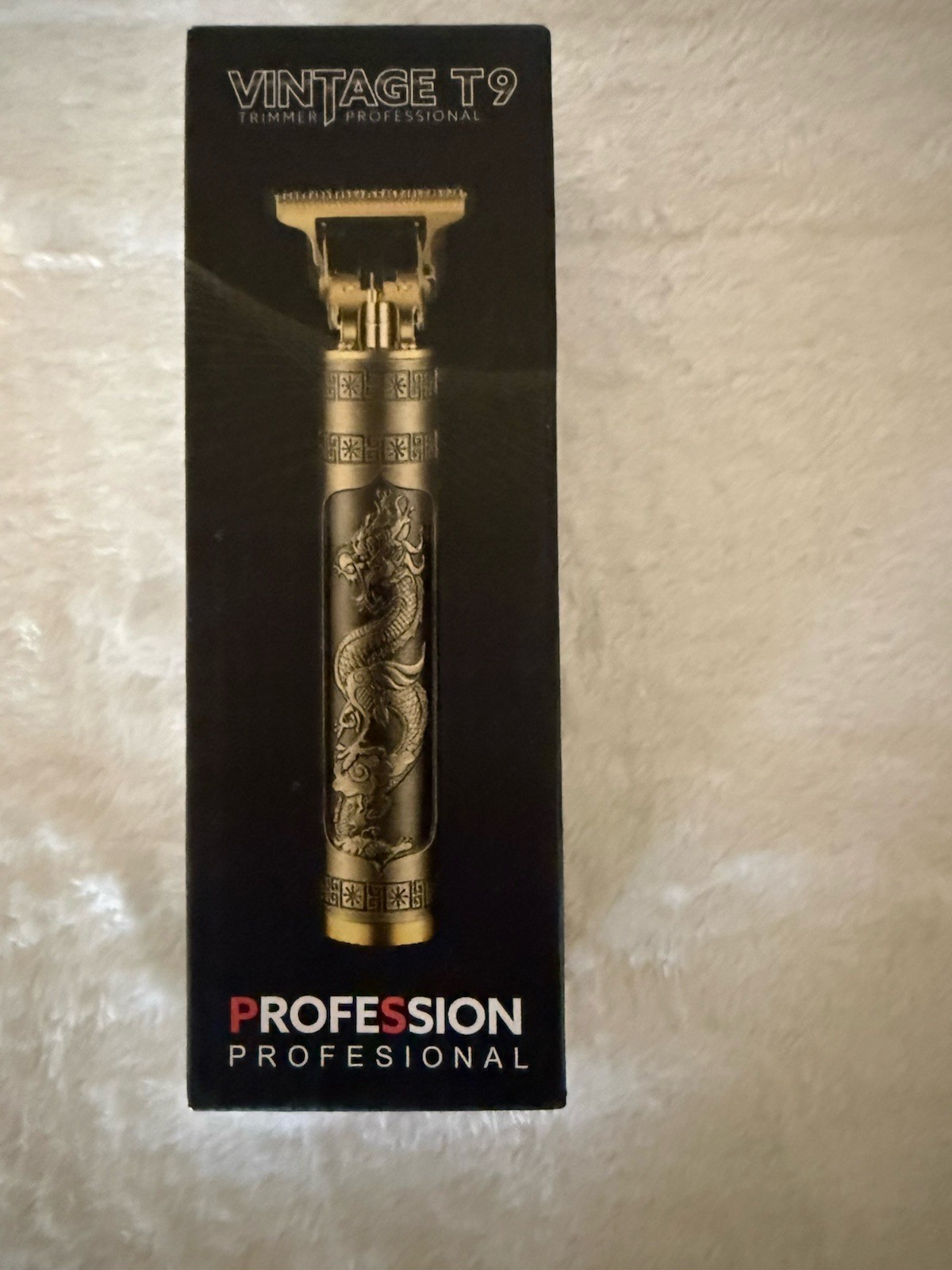 PROFESSION Vintage T9 Hair Trimmer T-Blade, Gold/Black, Oil Head Design