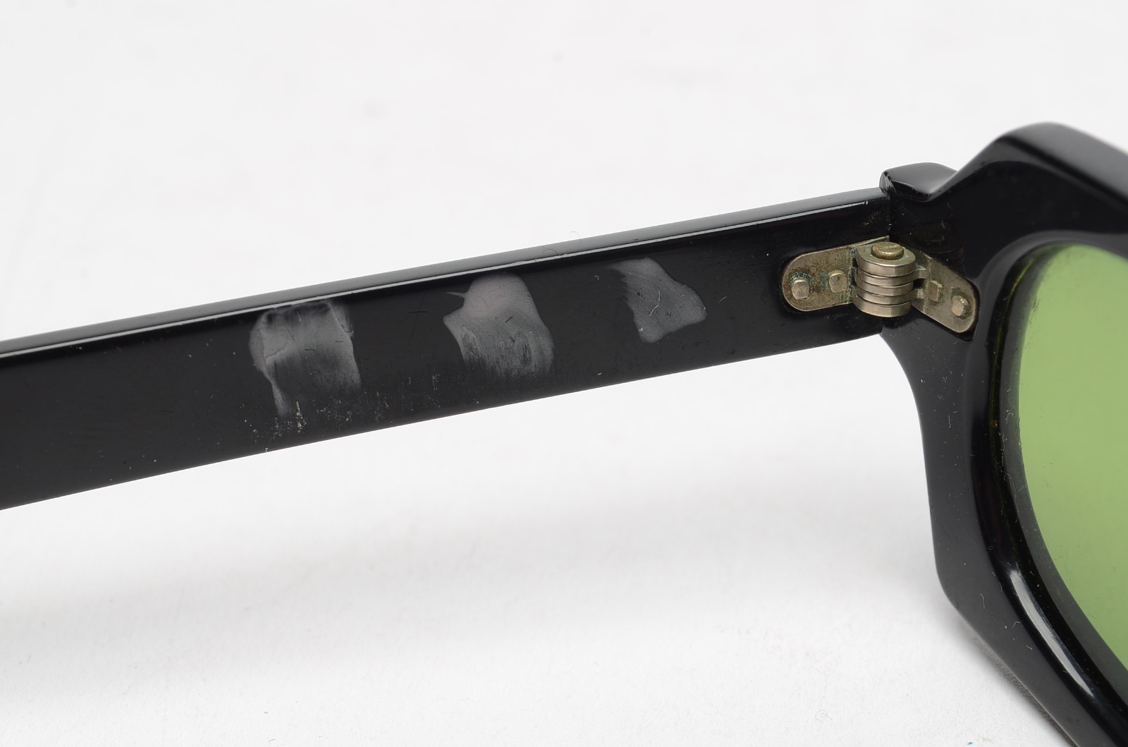 Vintage Cool-Ray Polaroid #120 Black Green Lens Sunglasses w/ Ray-Ban Case