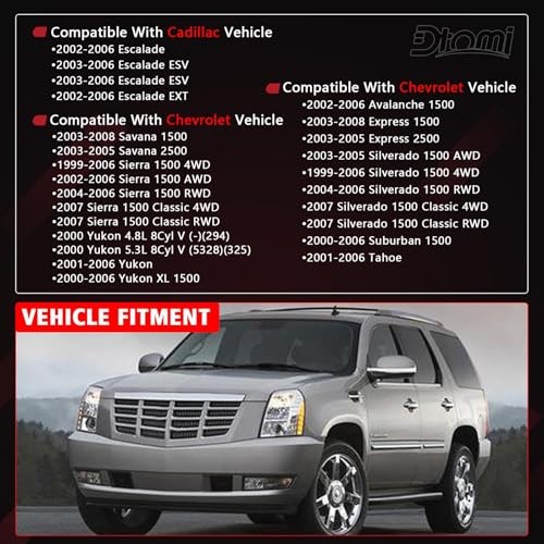 Front Upper & Lower Ball Joints Kit Compatible With Chevy GMC Cadillac Vehicle