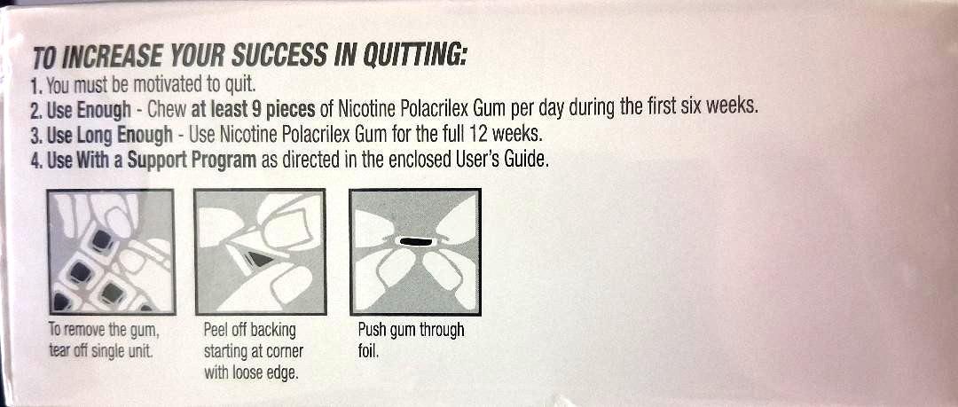 Rugby Nicotine Gum 2 mg Sugar Free Mint 110 Pieces ( Exp. 06/ 2028 or better )