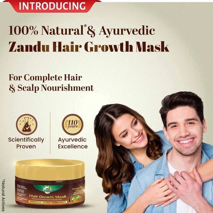 Zandu Ayurvedic Hair Growth Mask (200g) Promote Hair Growth & Reduce Hair Fall
