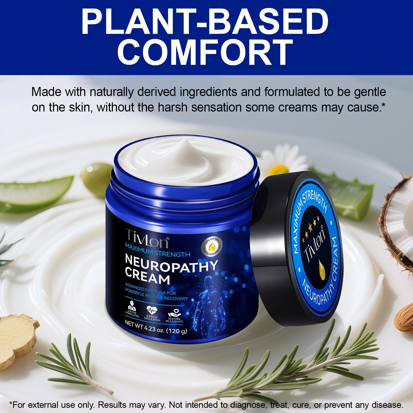 Neuropathy Relief Cream, Neuropathy Pain Relief for Feet, Legs & Hands – Soothin