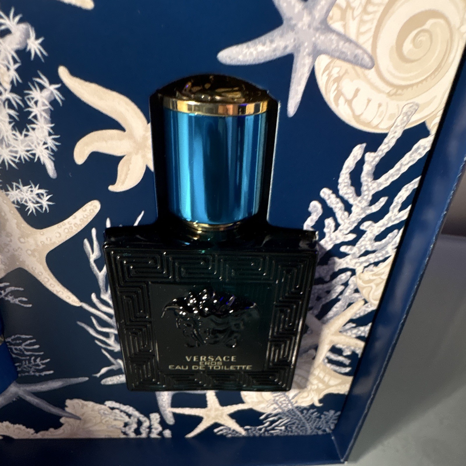 Versace Eros Pour Homme Eau de Toilette Spray 1.0 fl oz + Shower Gel 1.7 oz