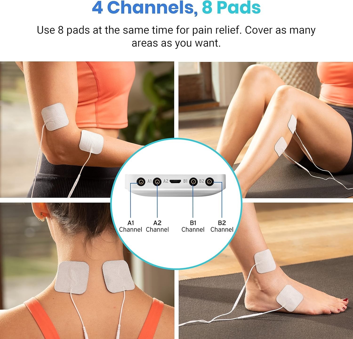 Etekcity TENS Unit ETU-134 Kit Muscle Stimulater and Pain relieving Set
