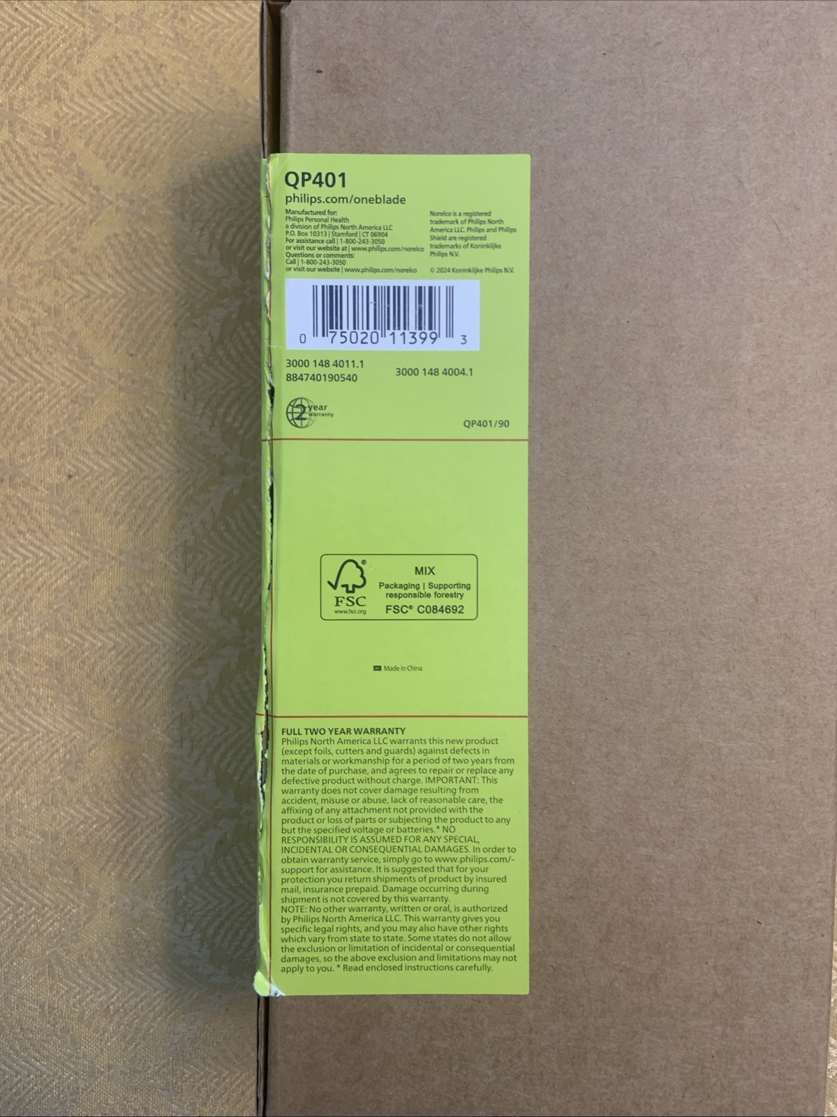 Philips Norelco OneBlade Travel Case fits QP27XX, QP28XX, and QP6XXX Handles
