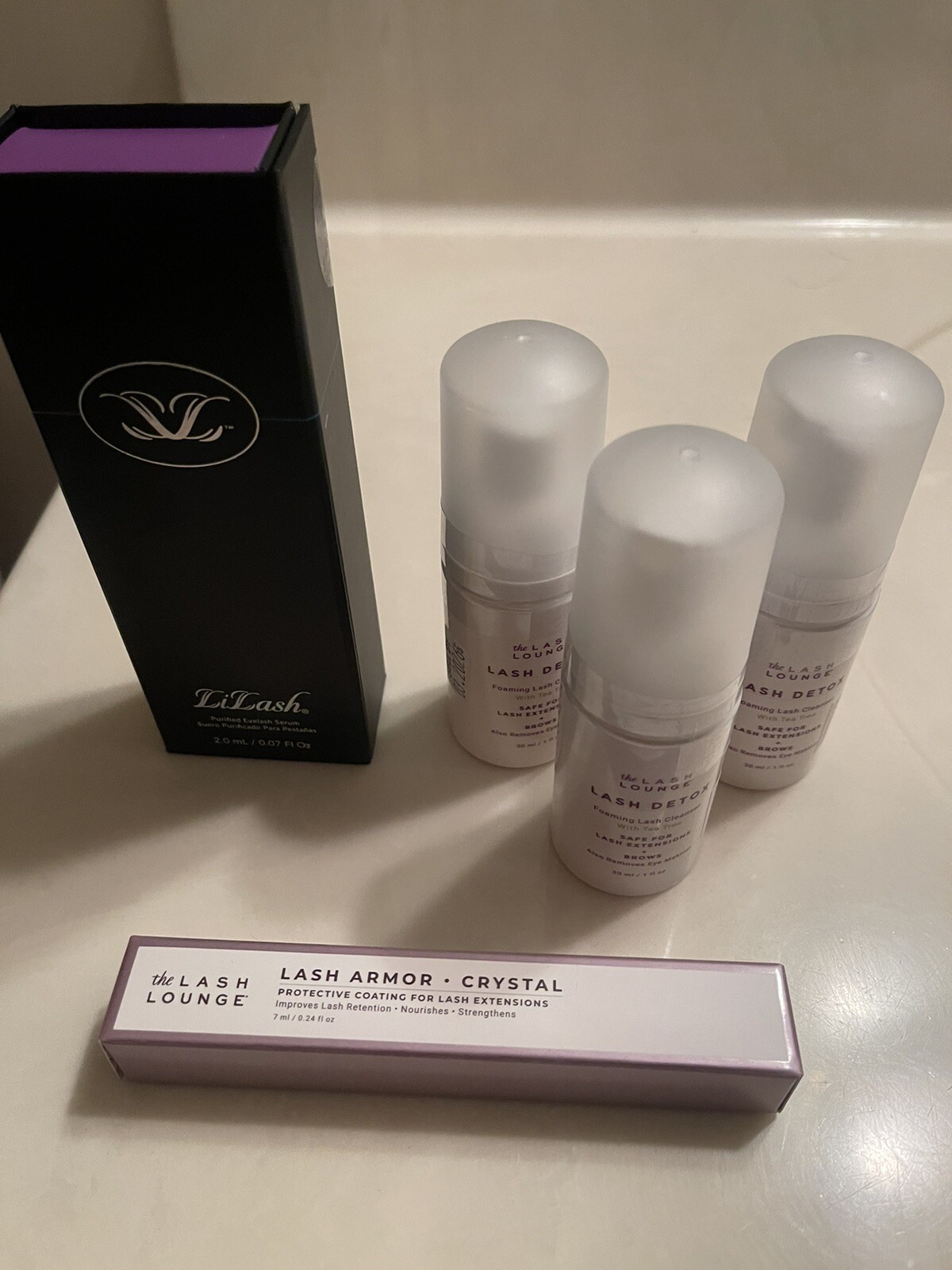 Luxury Lash Kit – LiLash serum + 3 Lash Lounge cleansers + crystal Lash armor