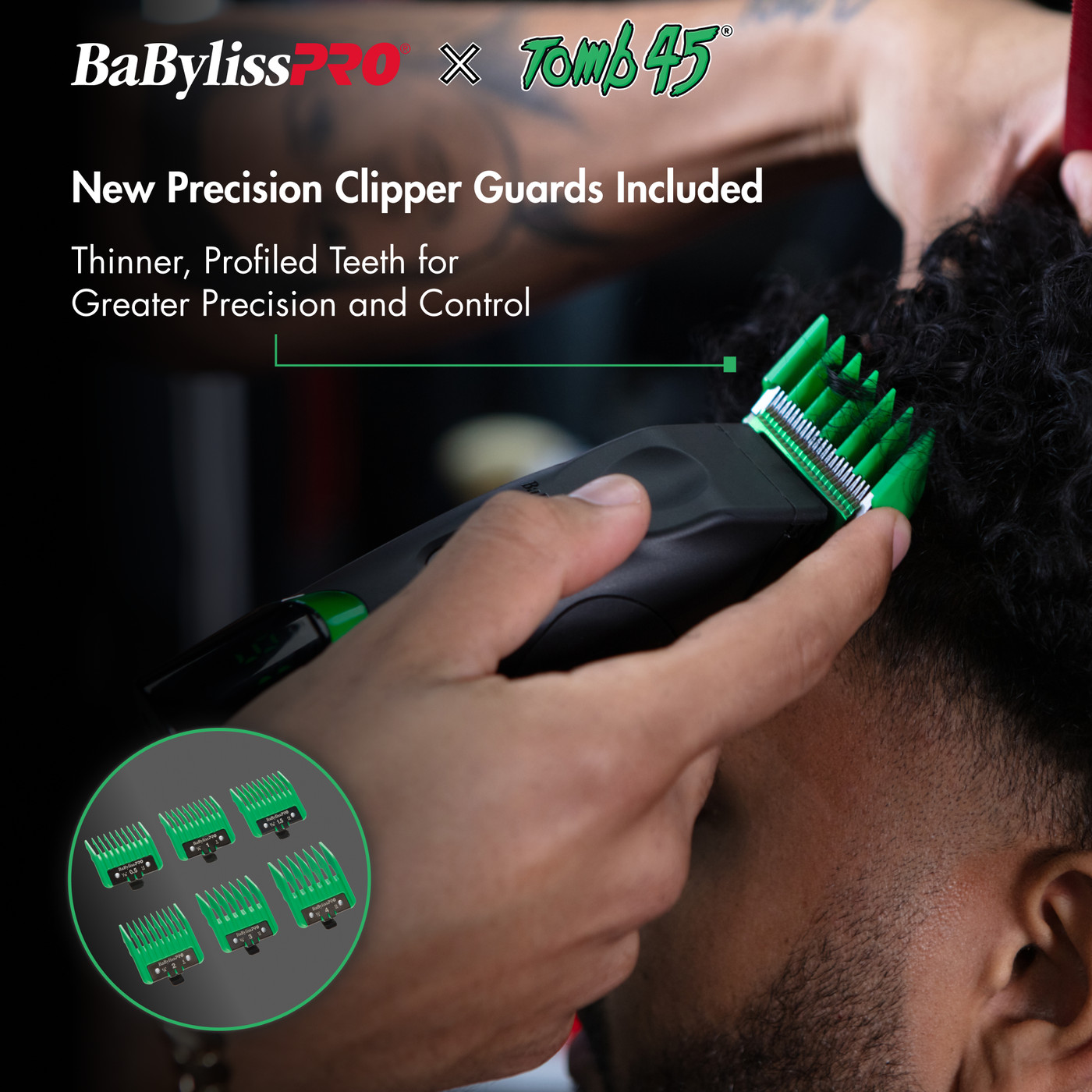 Babyliss Pro X Tomb45 Black Green Professional Cordless Clippers FXT45C Tomb 45