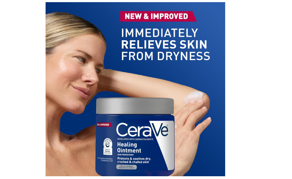 CeraVe Healing Ointment Skin Protectant Ceramides Hyaluronic Acid 12 Oz Dry
