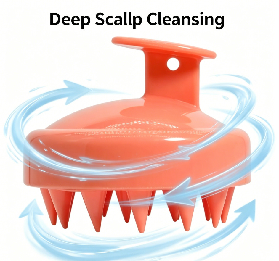 Scalp Massager Shampoo Brush – Deep Cleanse & Relaxing Head Massage Tool