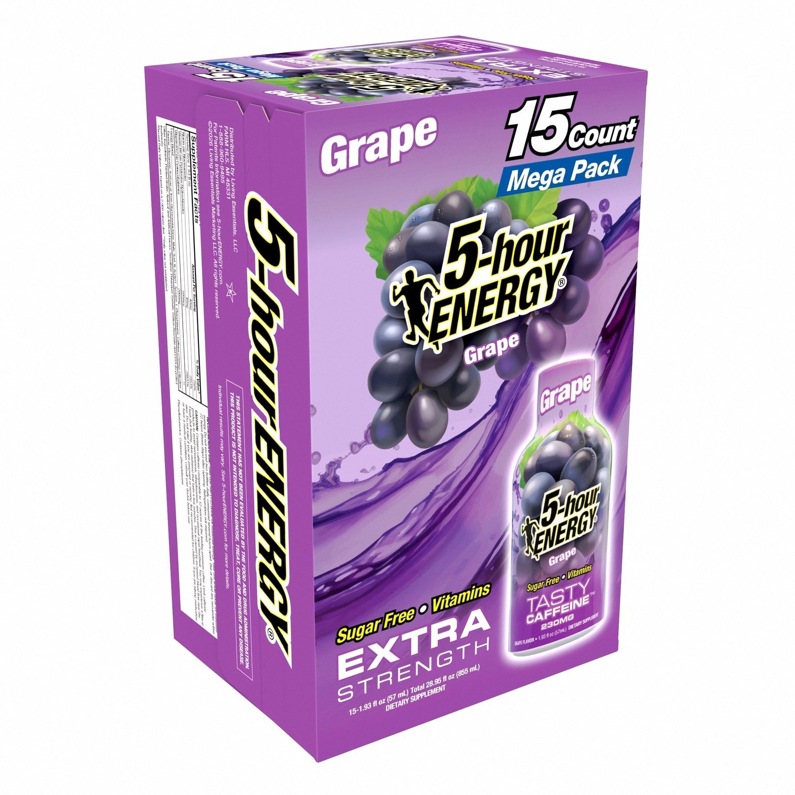 5-hour ENERGY Shot, Extra Strength, Grape, 15 Count – Single Size