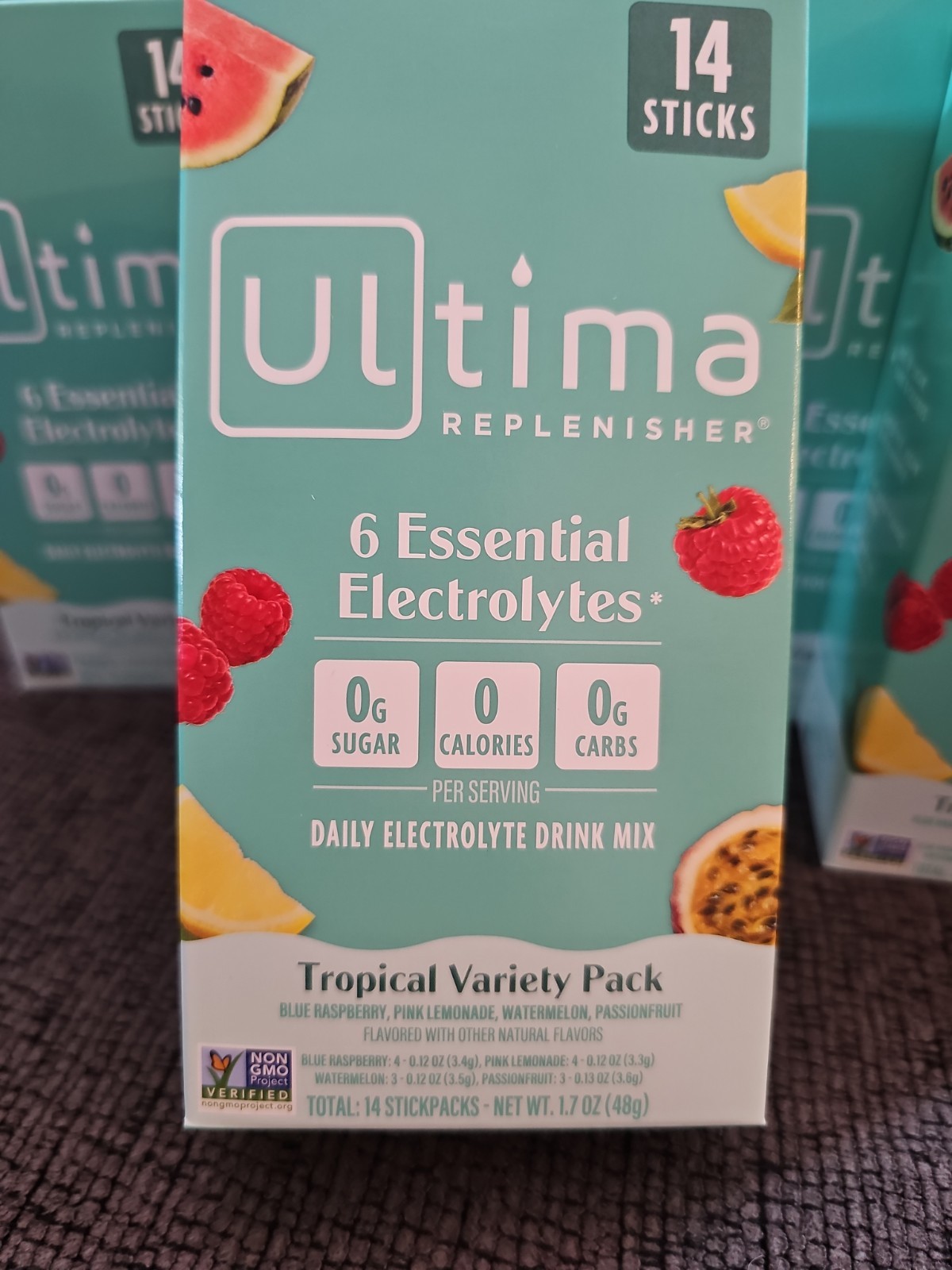 Lot Of 6 Ultima Replenisher Electrolyte Drink Mix Tropical Variety Sugar Free