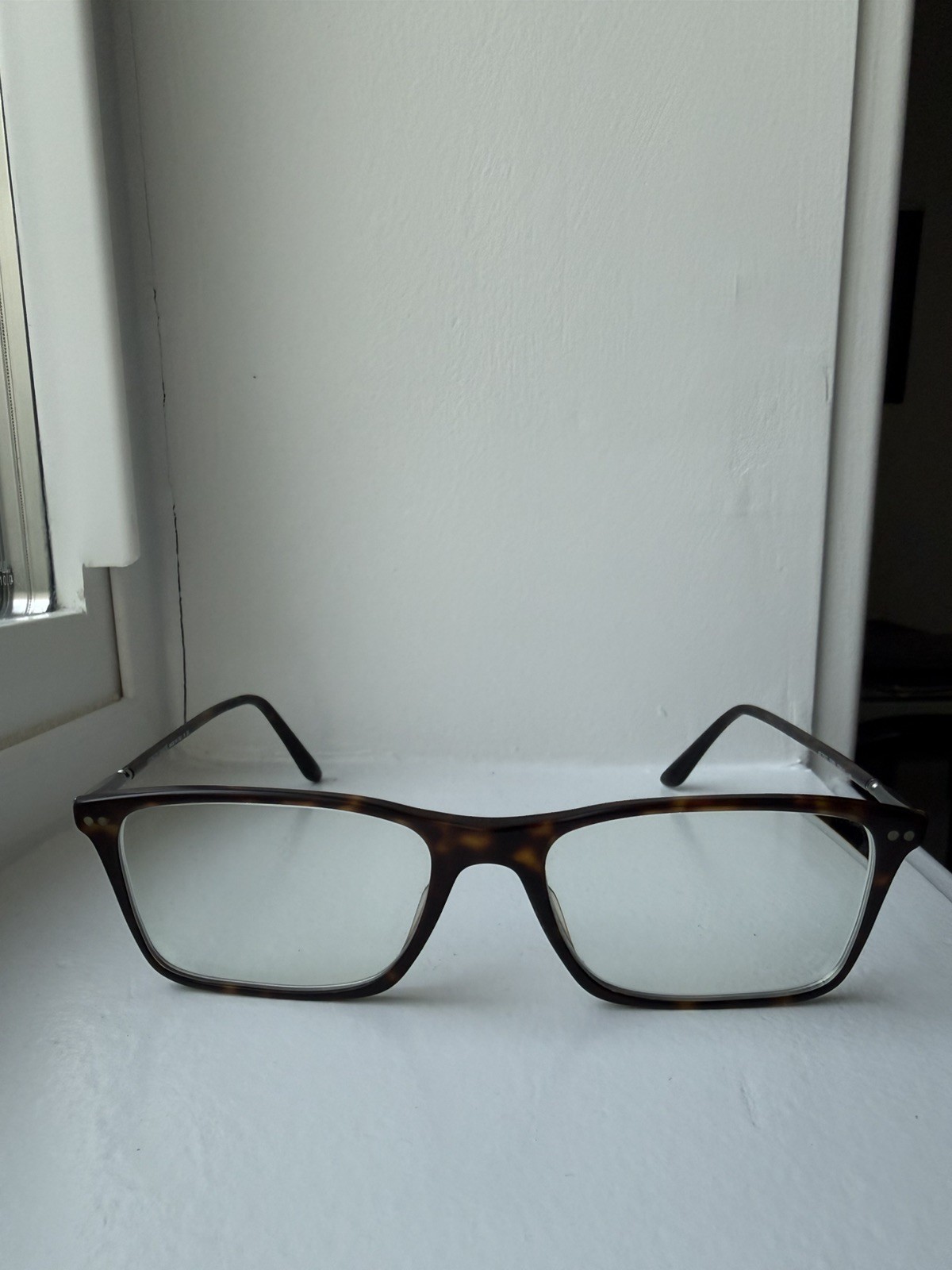 Giorgio Armani Rectangle Man Eyeglasses AR7037 5089 53mm Matte Dark Havana Frame
