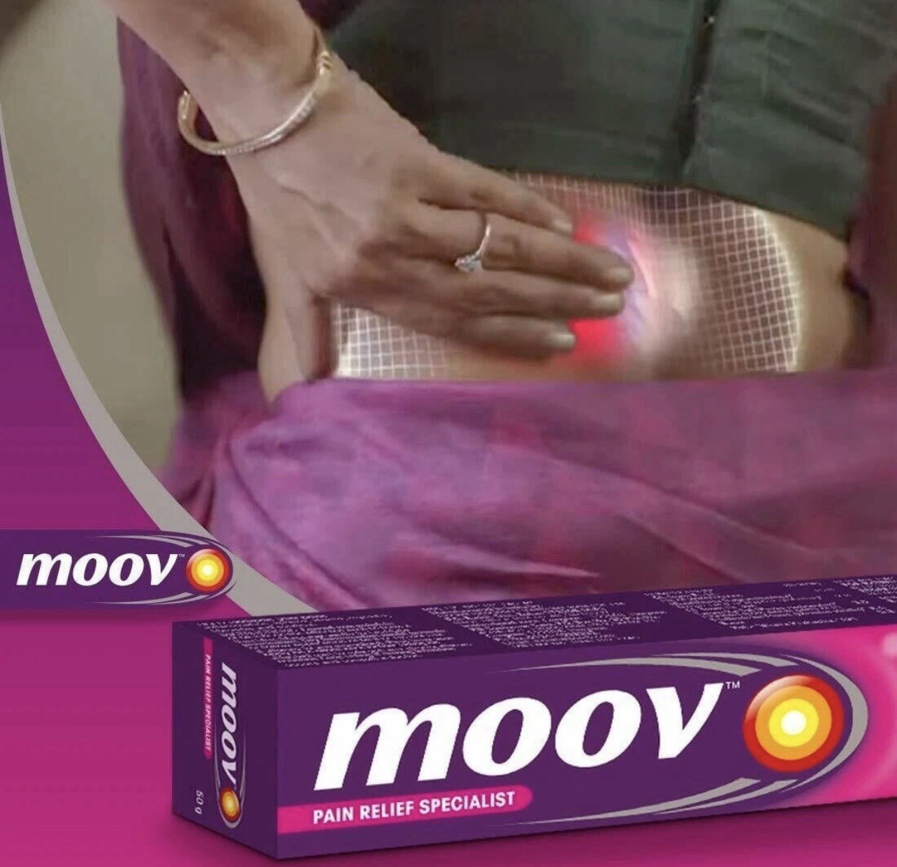 Moov Fast pain relief cream 100% Ayurvedic formula Nilgiri Oil- 50g (Pack of 5)