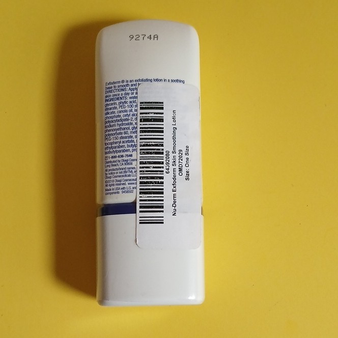Obagi Nu-Derm Exfoderm Exfoliating Face Lotion Glycolic/Phytic 2 oz 12M