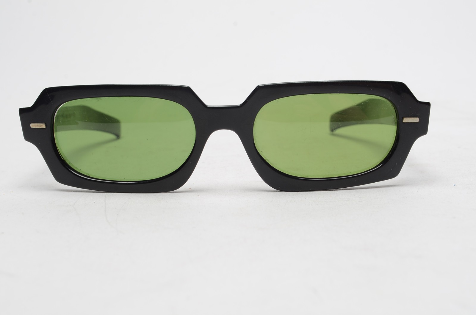 Vintage Cool-Ray Polaroid #120 Black Green Lens Sunglasses w/ Ray-Ban Case