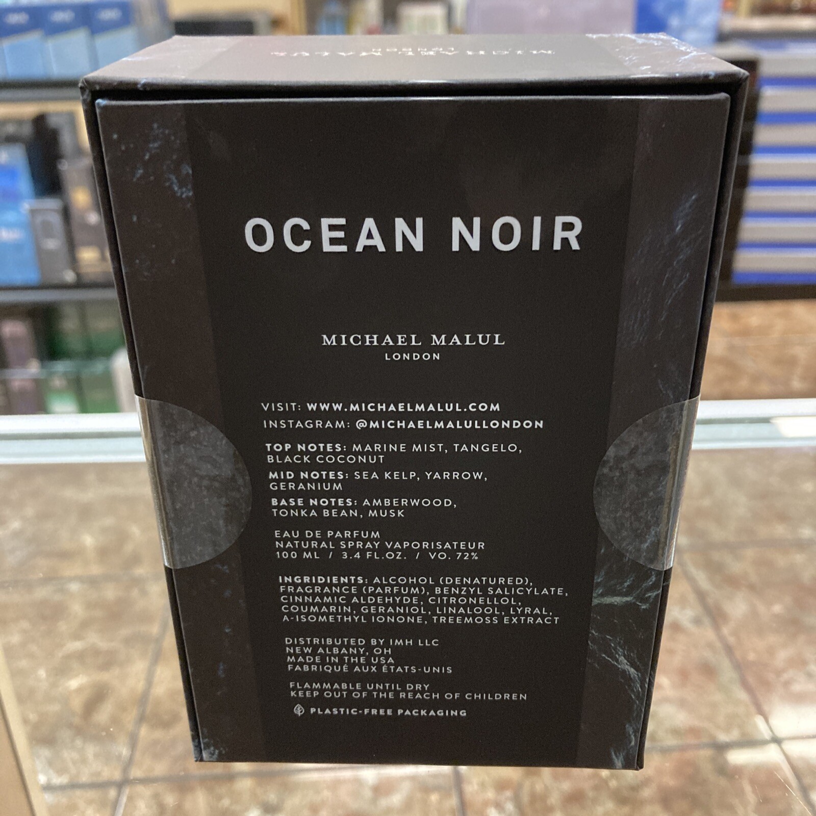 Ocean Noir by Michael Malul London, 3.4 Oz Eau De Parfum For Man New In Box