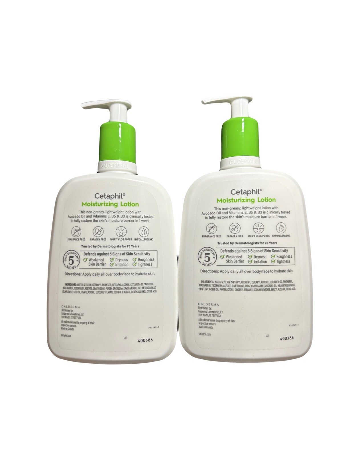 Cetaphil Moisturizing Lotion 20oz 2X,dry To Normal Sensitive Skin 2 Pack
