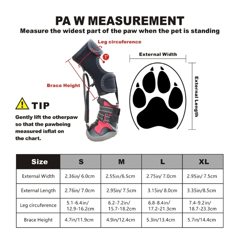 No Knuckling fit for Brace Boot Dog Dragging Paws 1/2Pieces Dog Shoes