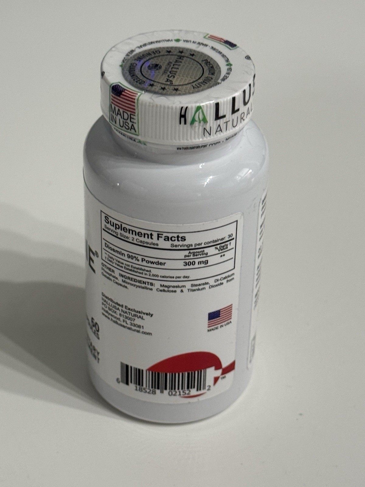 Hallusa Natural, Hallosmine Circulation Support 300 mg, 60 Capsules, EXP 07/2028