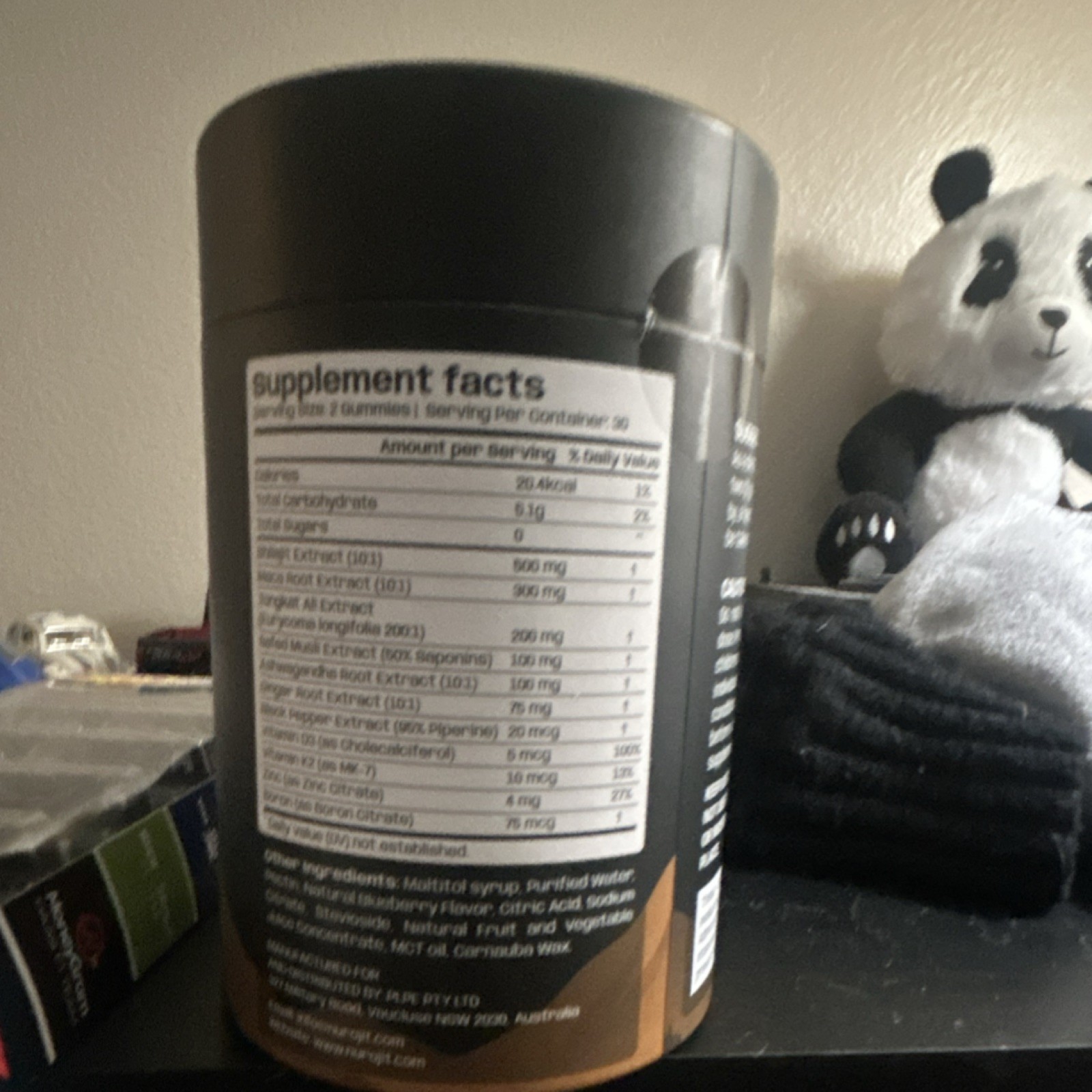 NUROJIT 11-in-1 Alpha Gummies Men’s Health Supplement w/ Shilajit, 60 ct