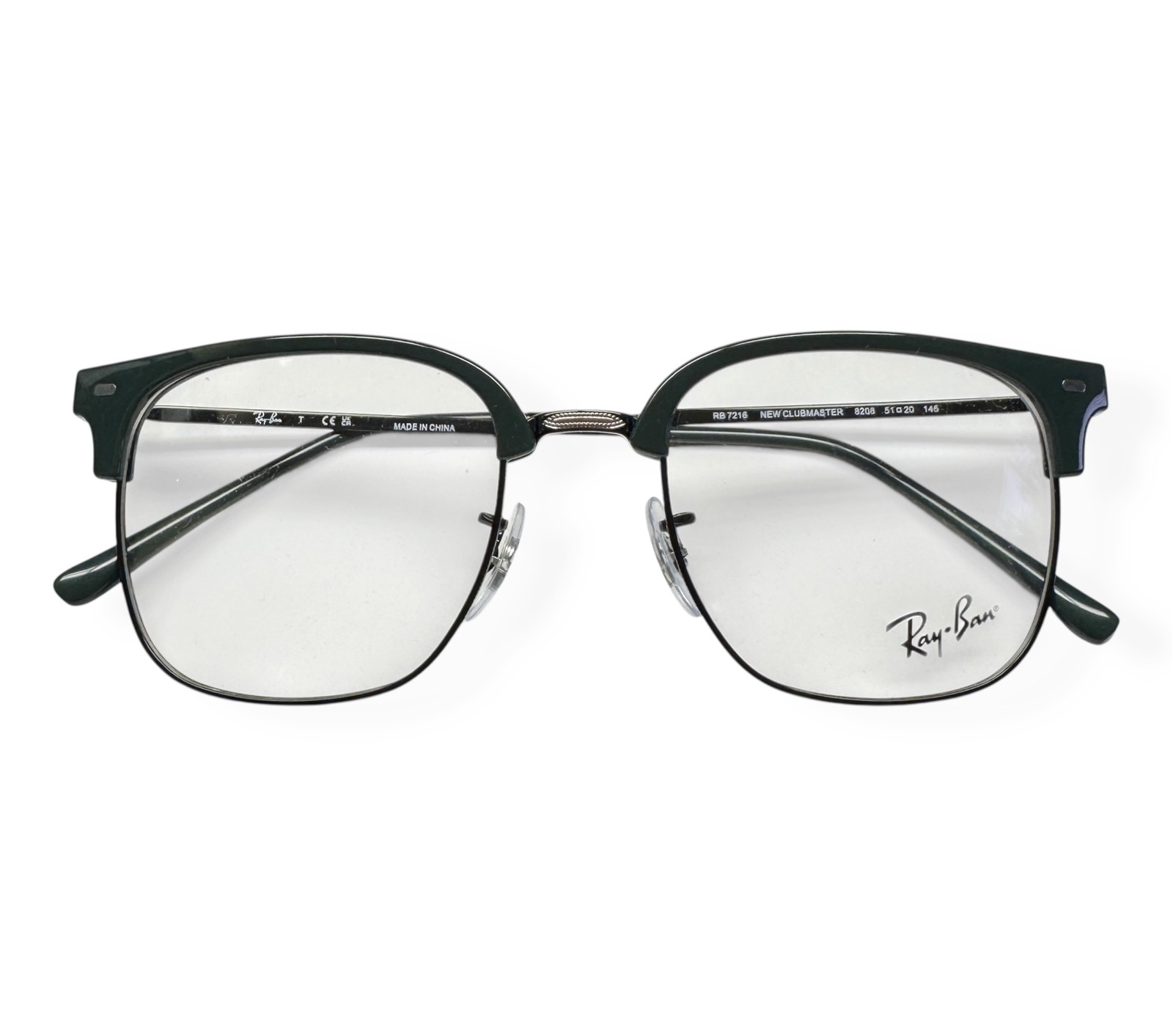 Ray-Ban Eyeglasses RB 7216 8208 Glasses Dark Green Black 51-20-145 No Case