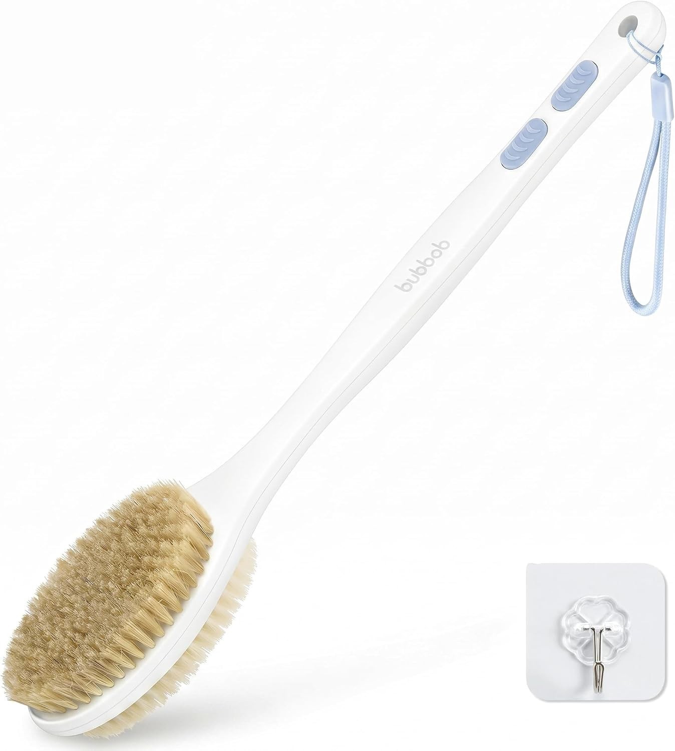 Back Scrubber anti Slip for Shower, Shower Brush Long Handle with Stiff and Soft
