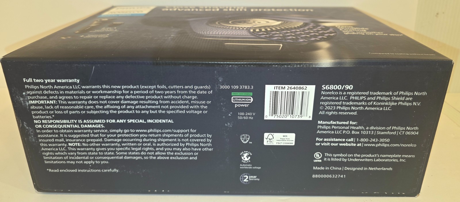 (NEW) Philips Norelco Shaver 6800 with SenseIQ Technology (SEALED RETAIL BOX)