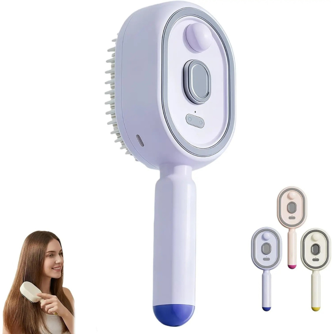 Electric Spray Air Cushion Massage Comb, Rechargeable Mist Hair Brush Easy-Clean