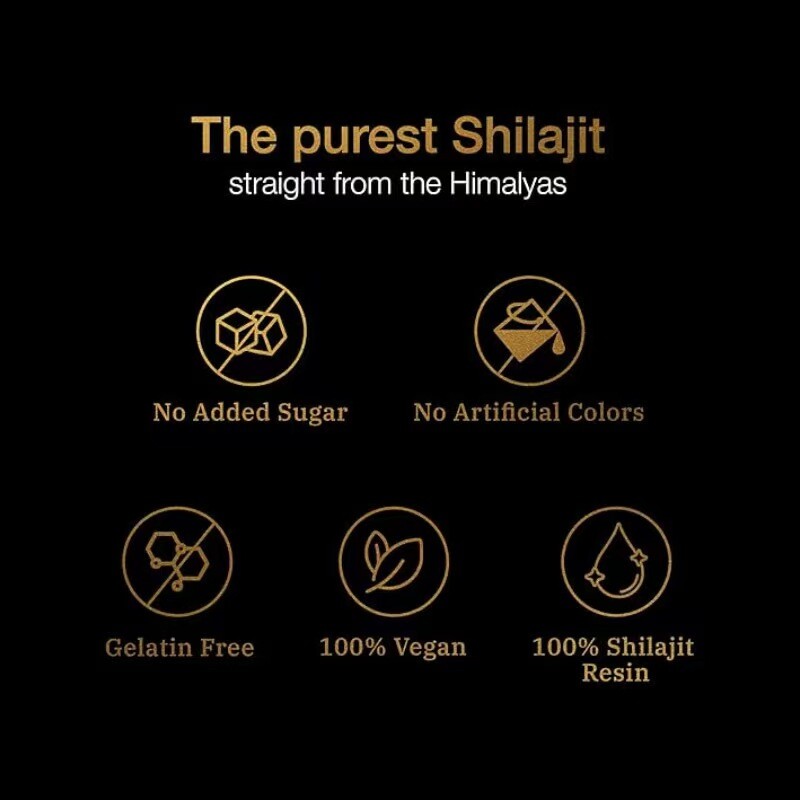 Himalayan Shilajit GOLD Gummies, Organic, Extremely Potent 3000 mg, Fulvic Acid