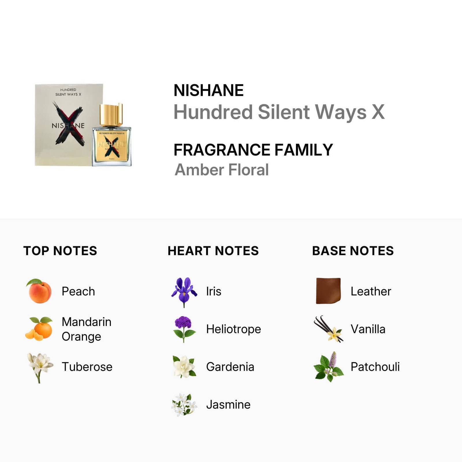 Nishane Hundred Silent Ways X Extrait de Parfum 1.7 oz Fragrance 8683608071034