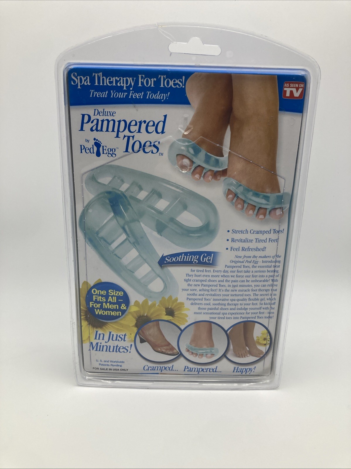 Blue Deluxe Pampered Toes By Ped Egg Spa Therapy For Toes New In Box