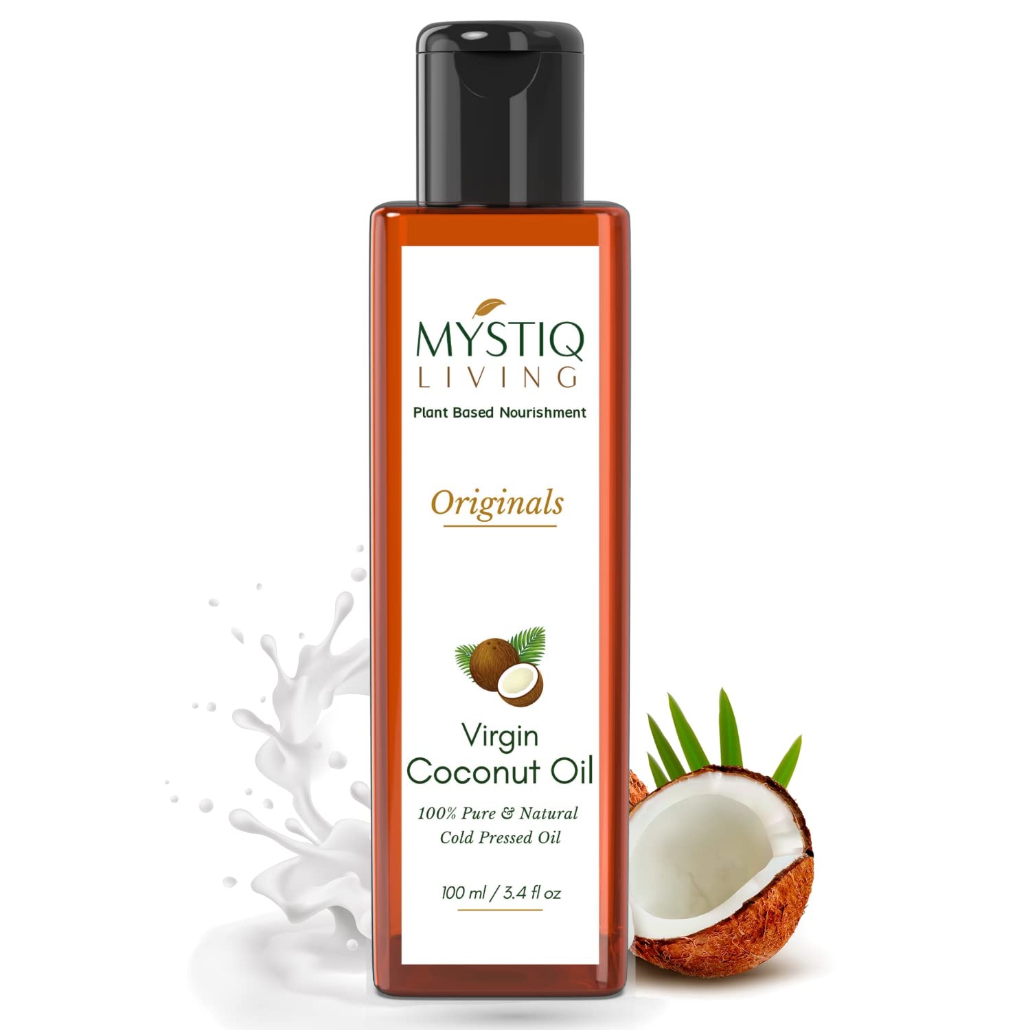 Mystiq Living Virgin Coconut Oil For Hair And Skin 100ml