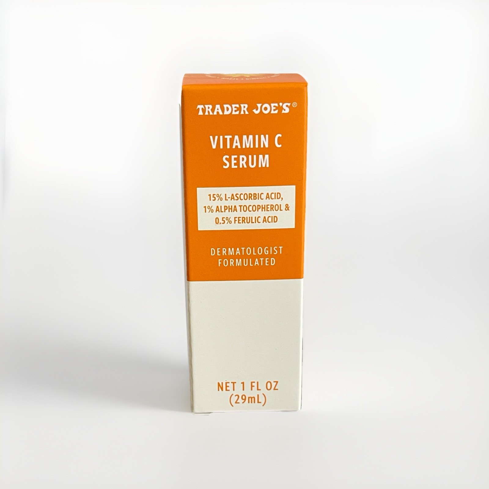 Trader Joe’s Vitamin C Serum Dermatologist Formulated, 1 fl oz/29 mL (2 Pack)