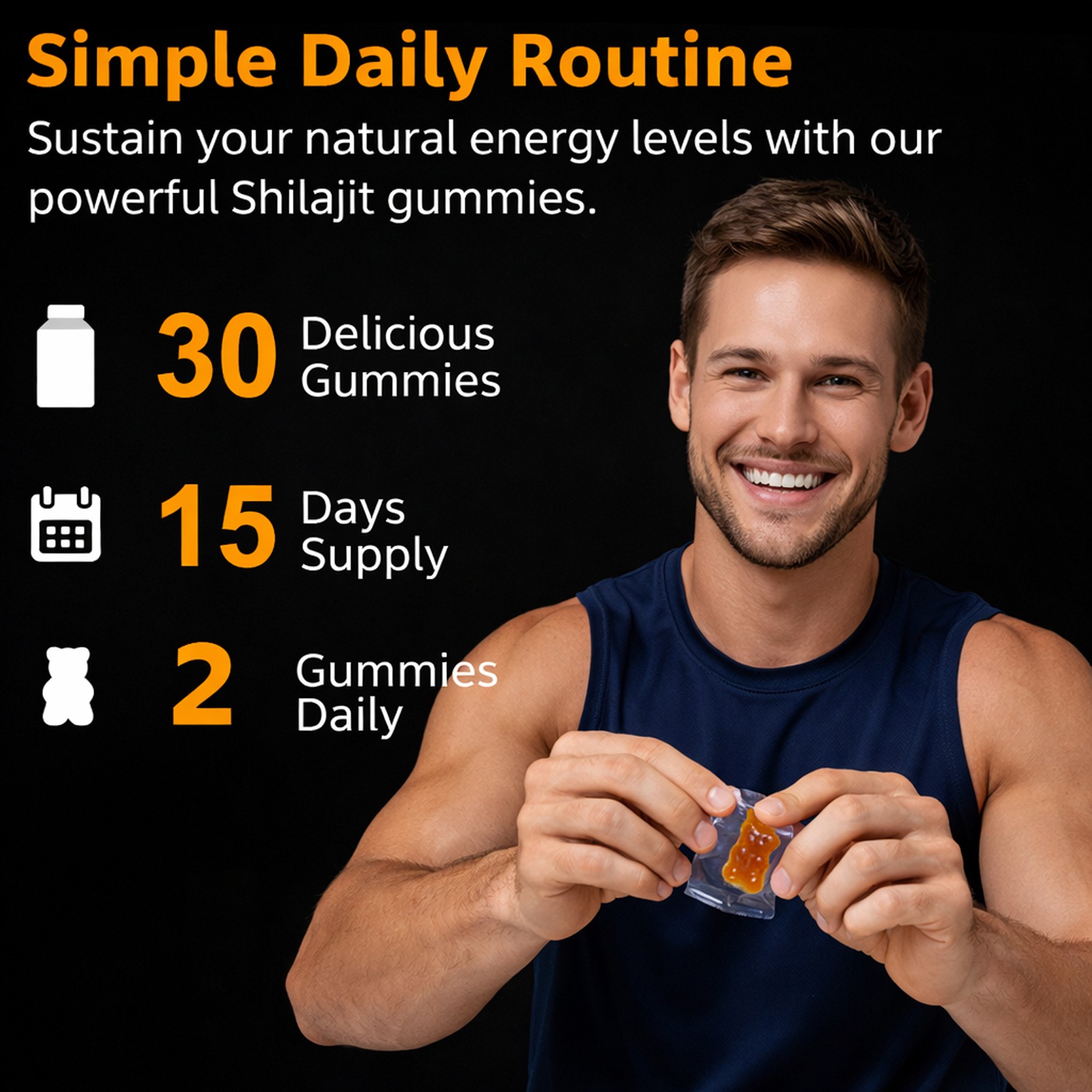 Pure 100% Himalayan Shilajit Gummies | Shilajit Resin Supplement | Energy Boost
