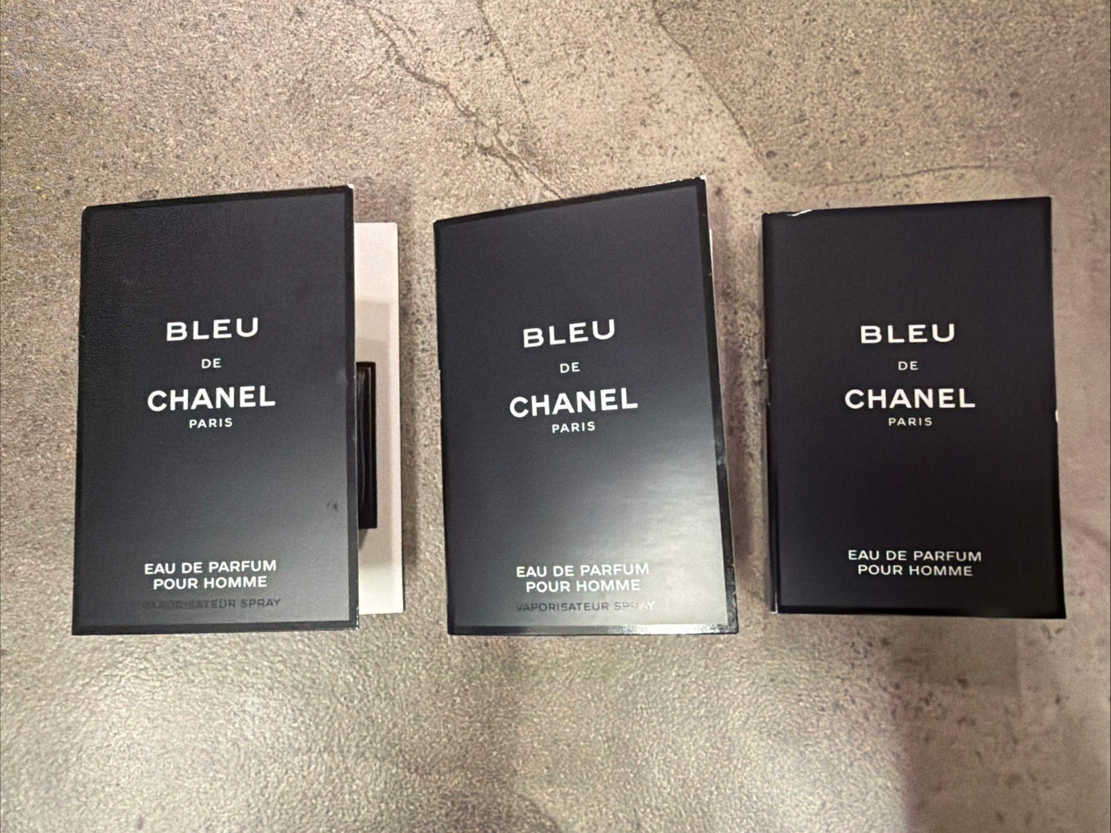 3 Men’s Bleu De Chanel Cologne Paris Travel Sample Size Spray Parfum Pour Homme