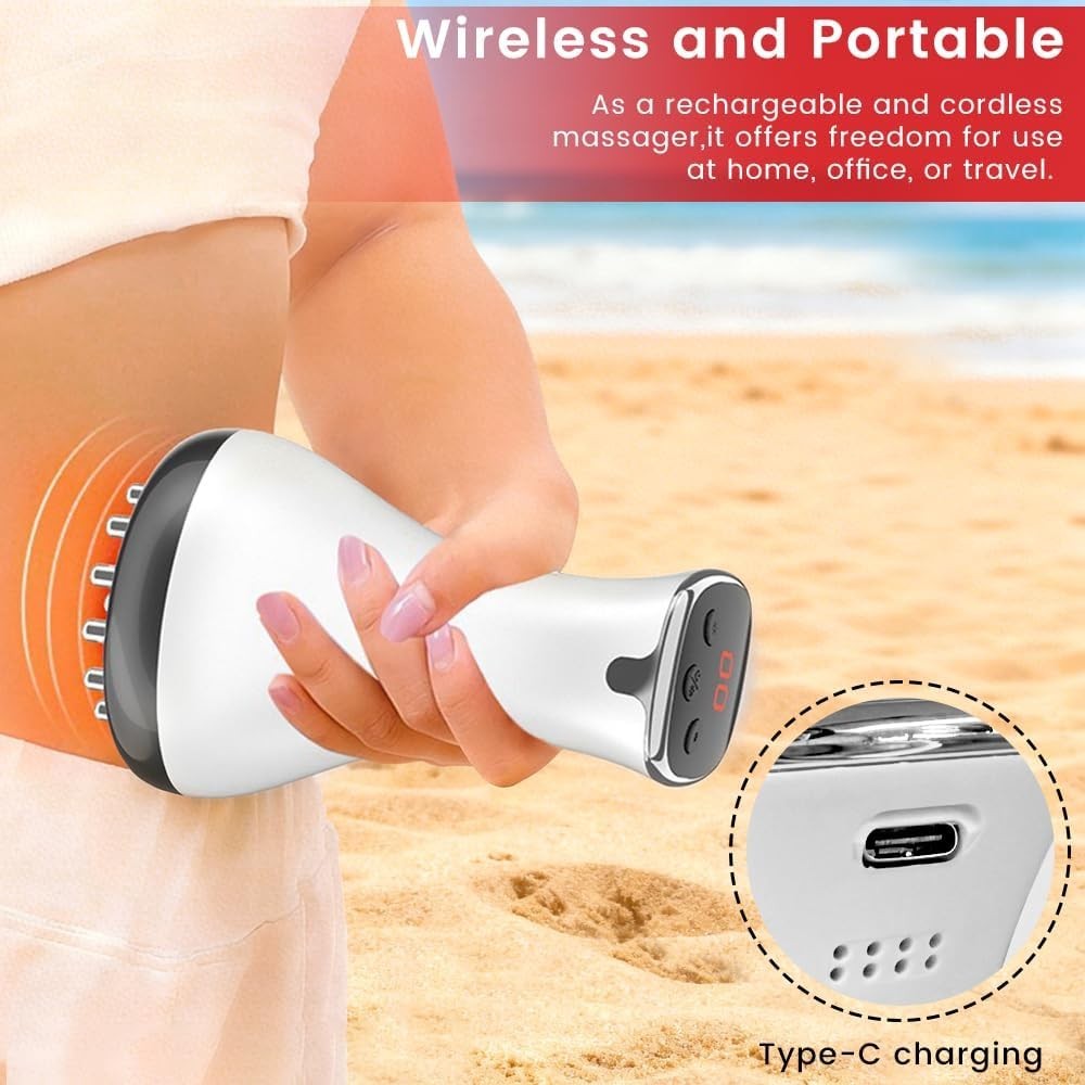 LED Display Rechargeable Massager: Anti-Cellulite & Skin Smoothing for Daily Use