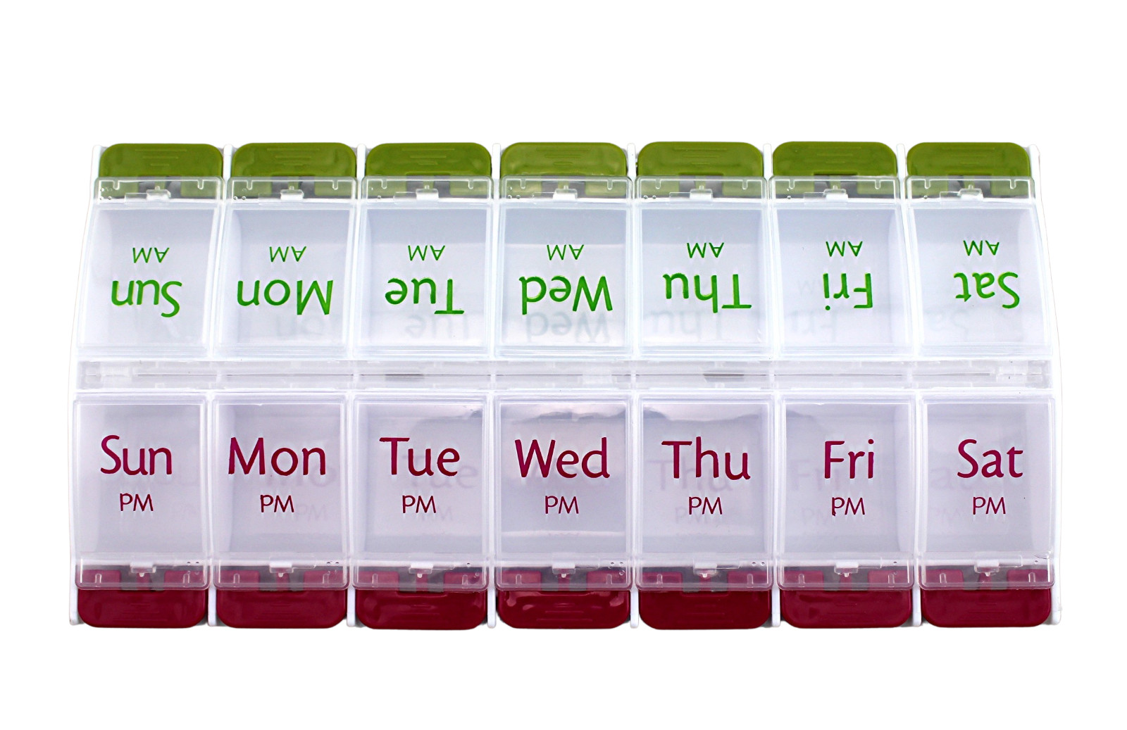 Jumbo Extra Large 8″ x 4.25″ Pill Organizer 7 Day 2 Times a Day Weekly Pill Box